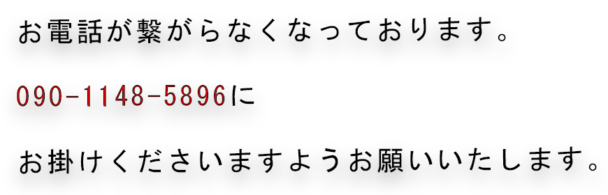 電話が繋がらない状況です